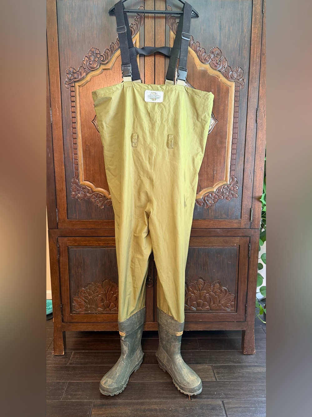 White River Fly Shop Fishing Chest Waders Pants Boots Size 11
